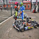 Karting Sponsors setting up for a race